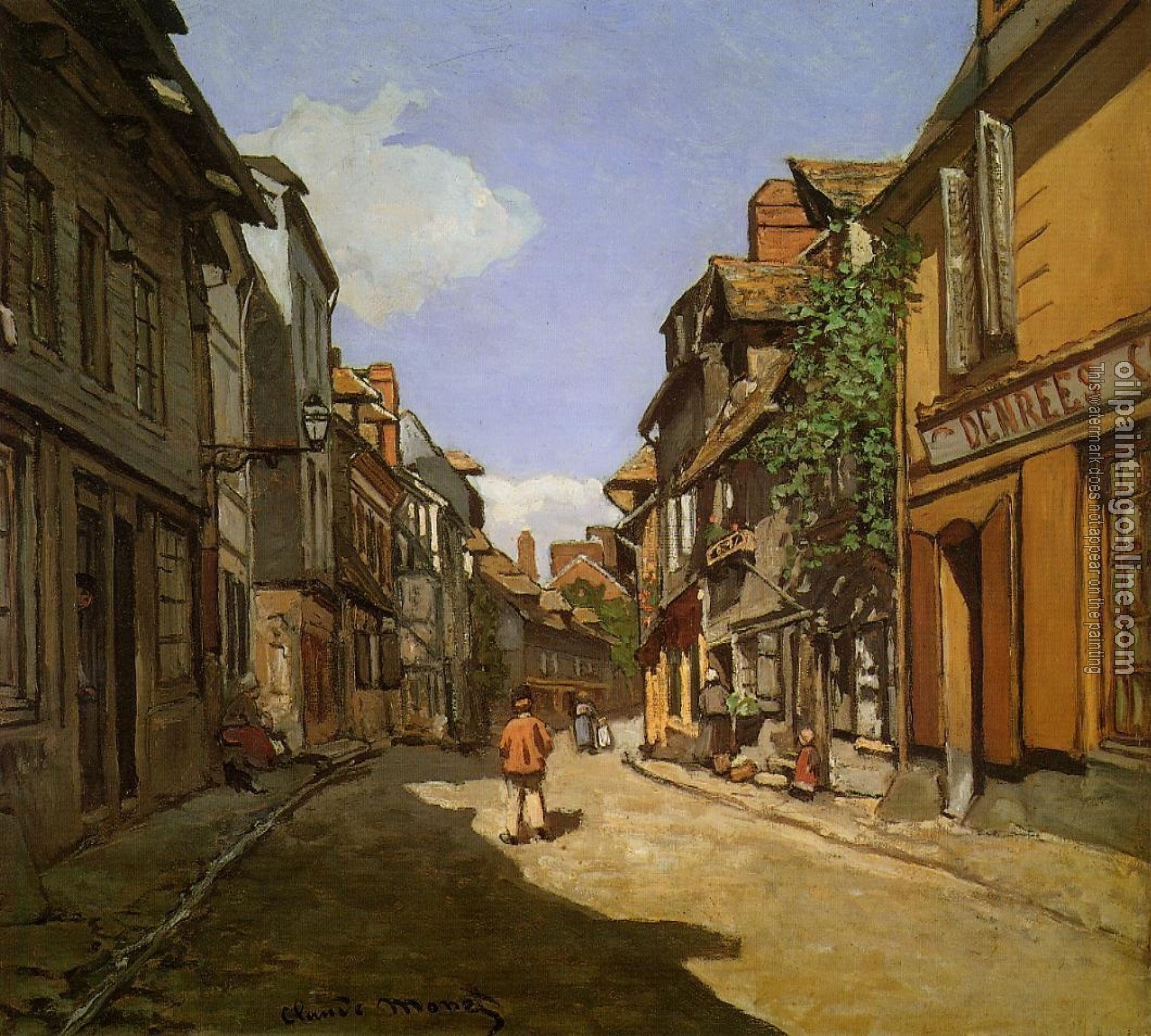 Monet, Claude Oscar - Le Rue de La Bavolle at Honfleur